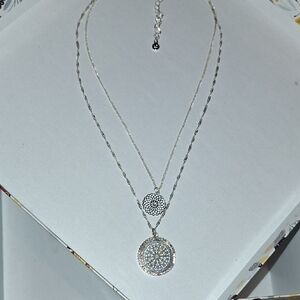 Bohemian Silver Layered Necklace